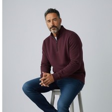Marc Anthony Shirt Mens XXL Slim Fit Knit 1/4 Zip Casual Long Sleeve Cozycore
