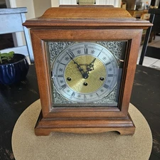 Howard Miller Classic Brass Gold Mantle Desk Table Clock