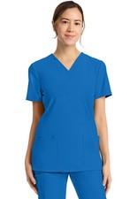 True Blue Cherokee Achieve Scrubs V Neck Top CK832 TRBE