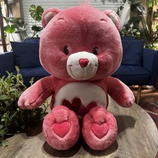 LARGE JUMBO Care Bears PINK LOVE-A-LOT BEAR 25  Plush STUFFED ANIMAL TOY 2002