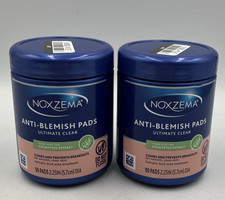 Lot Of 2 - Noxzema Ultimate Clear Anti Blemish Pads - Eucalyptus - 90ct