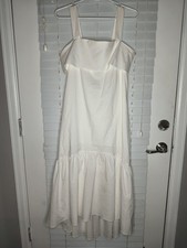 NWT PINCH White Cotton Blend Dress Size L Women's Summer Boho Sun Sleeveless NEW