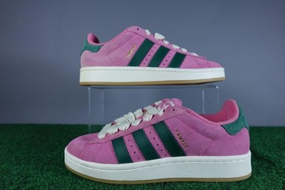 Adidas Campus Shoes Womens Size 7.5 Pink Green Suede Sneakers Gum Sole Originals