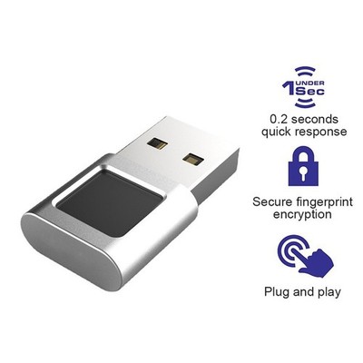 Kompakter Zinklegierung USB Fingerabdruckleser 360 Grad Touch f??r Win 11 10
