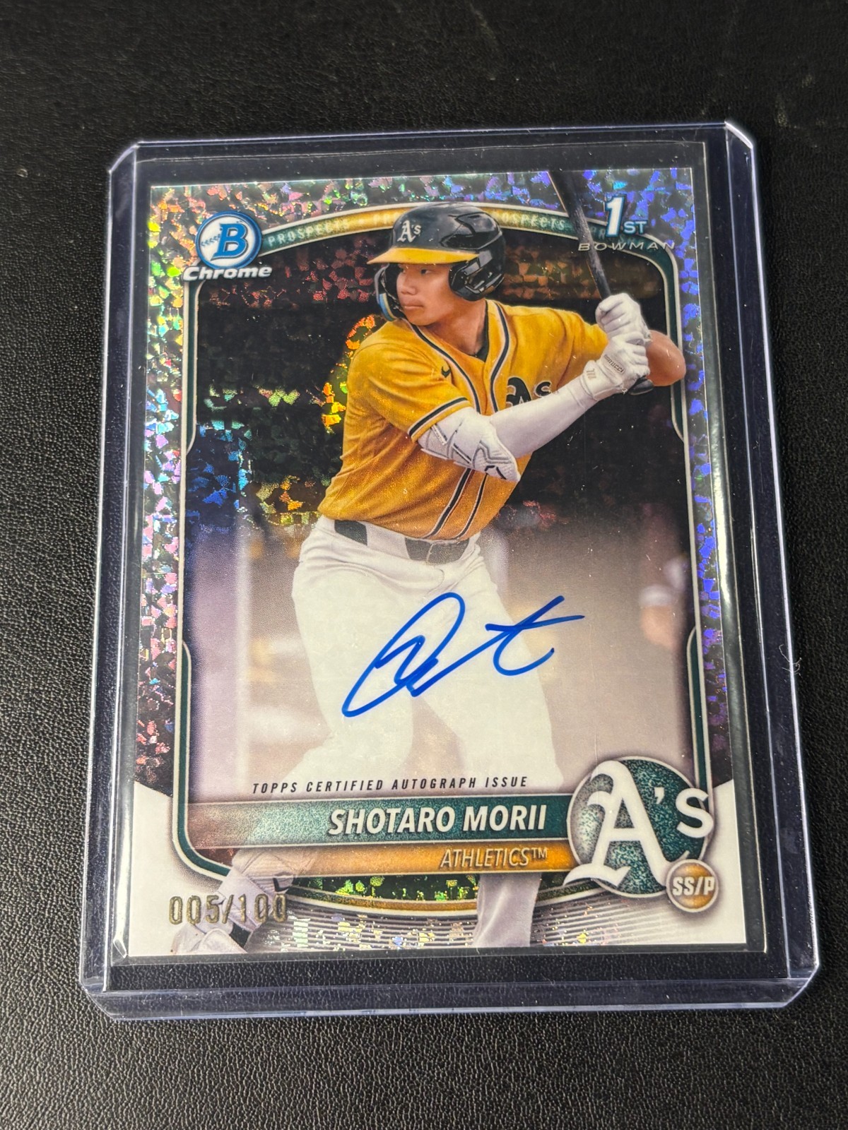 2025 Bowman Chrome Mini-Diamonds Shotaro Morii RC Rookie AUTO /100 1st Bowman