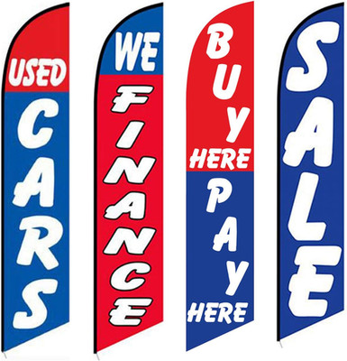 Used Cars Flag Windless Swooper 4 Lot Set Auto We Finance Buy Here Pay Here Sale