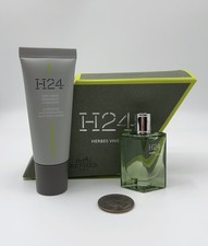 Hermes H24 Herbes Vives Eau De Parfum  Face Moisturizer Set New