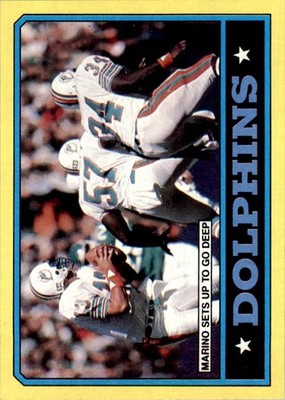 1986 TOPPS^ MIAMI DOLPHINS TEAM LEADERS MIAMI DOLPHINS #44
