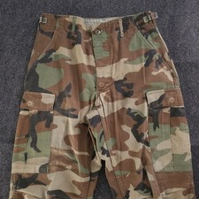 Vtg Military Baggy Camo Cargo BDU Trousers Sz Small 30x31 Army Pants Twill USA
