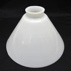 Vtg Milk Glass Lamp Shade MCM Cone pendant or student light smooth white