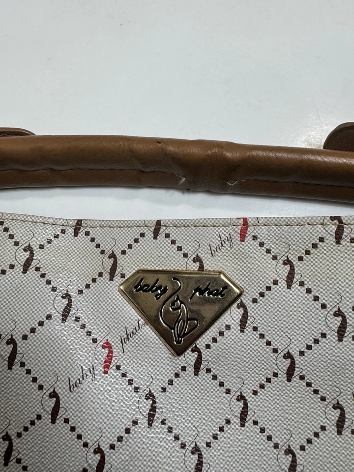 Vintage Y2K Leather Brown Multicolor Baby Phat Shoulder Purse Bag Cat - Image 3 of 4