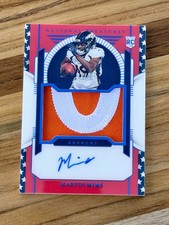 2023 Nat. Treas. Marvin Mims #181 Auto Patch Stars/Stripes Blue 1/10 RC...