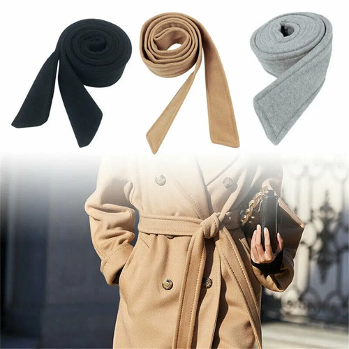 Manteau unisexe fausse laine cravate ceinture 175x5cm ceinture pour veste ou pull - Photo 19/26