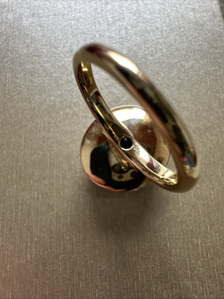 Ring, Gg 375, Flourit und Zirkone, Gr. 60(19), 17x 20 mm Ringkopf, 2,5mm Ringsch - Bild 4 von 4