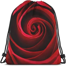 Red Rose Drawstring Bags Backpack Bag Floral Blossom Aroma Romantic Beautiful...