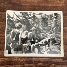 Vintage Crater Lake National Park Ranger  Visitors Black  White 8x10 Photo