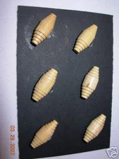 TOGGLE SHANK BUTTON  Coat 3/8" X 7/8" Srplus Sew Trims Natural Wood  12 pc