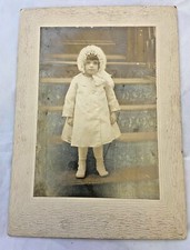 Antique Cabinet Photo Beautiful Little Girl Matted