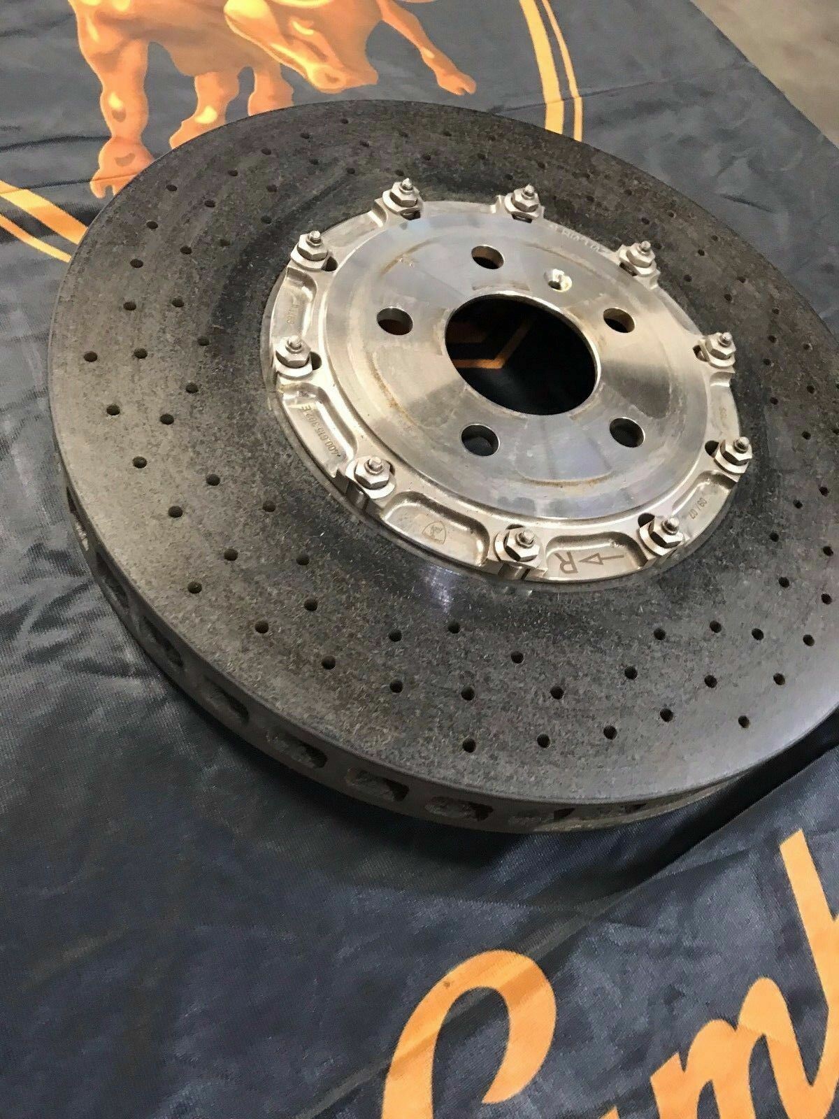LAMBORGHINI GALLARDO FRONT RIGHT R CARBON CERAMIC BRAKE DISC ROTOR OEM 400615302