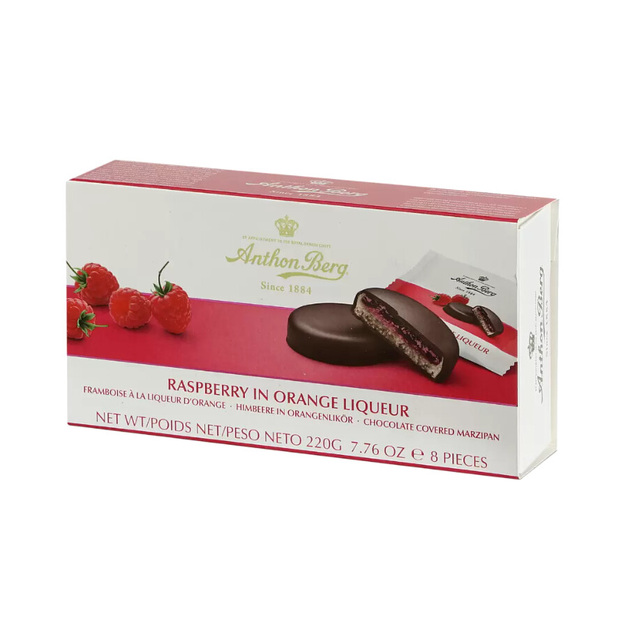 Assorted Liqueurs Dark Chocolate Covered Marzipan Anthon Berg Gift Box