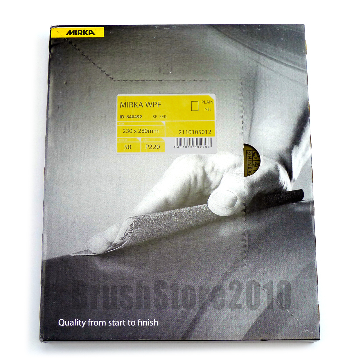 Mirka Wet & Dry Glasspaper Sandpaper 120 Medium Grit - 50 Sheets