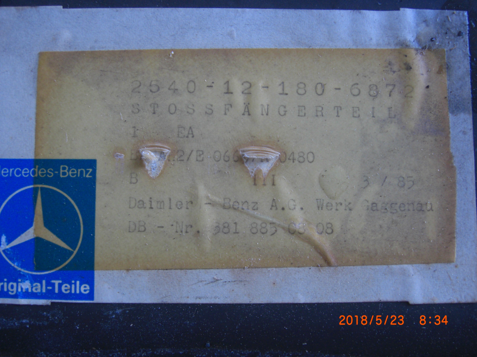 Stossfaenger Mitte vorn MERCEDES 3818850808 für LKW Ng73 SKN Etc 