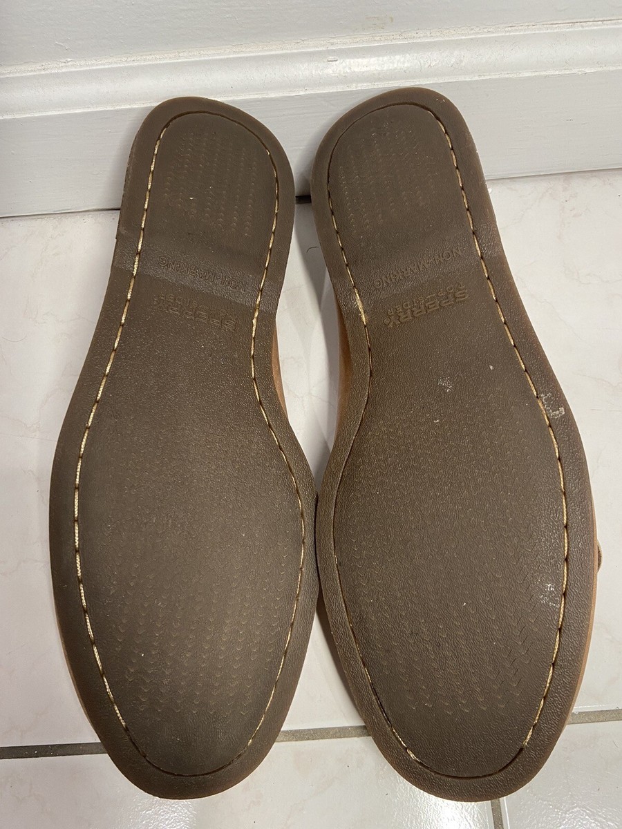Men's Size 10.5 M-Sperry Top-Sider Original Casual Tan Boat Deck