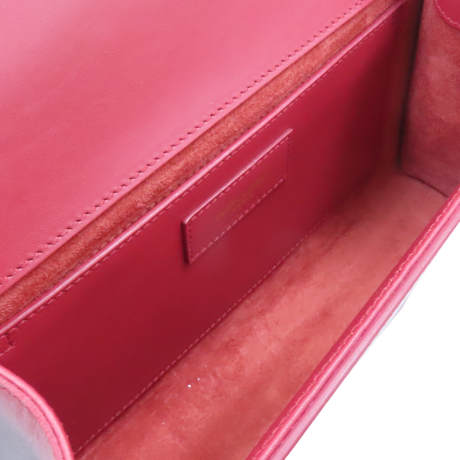 Borsa a tracolla SAINT LAURENT Kate nappa catena pelle di vitello rosso 354119