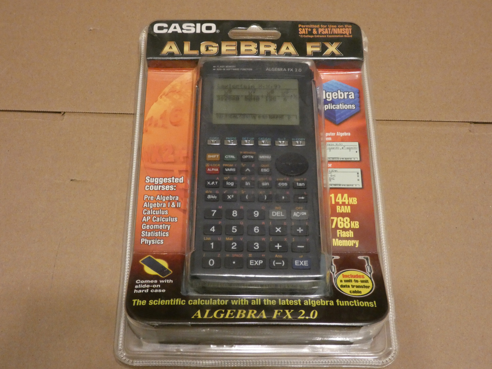 Casio Algebra FX 2.0 Graphing Calculator, new sealed packaging