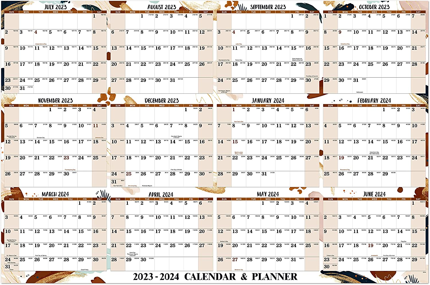 2024 Wall Calendar Dry Erase