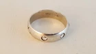 Vintage rhinestone sterling silver band ring sz 5.75 WM Wheeler Manufacturing