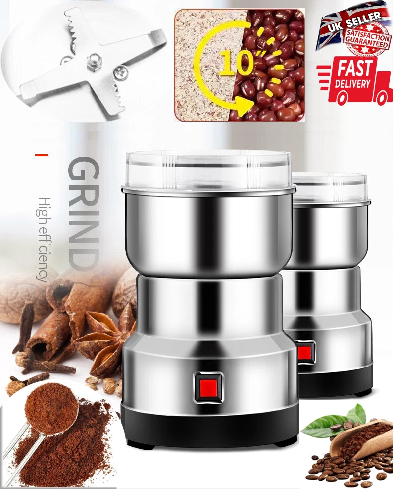 Electric Coffee Grinder Grinding Milling Bean Nut Spice Matte Stainless Blender
