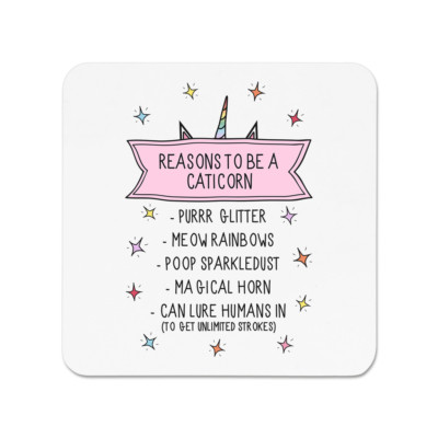Reasons To Be A Caticorn Kühlschrankmagnet - Lustiges Katzeneinhorn