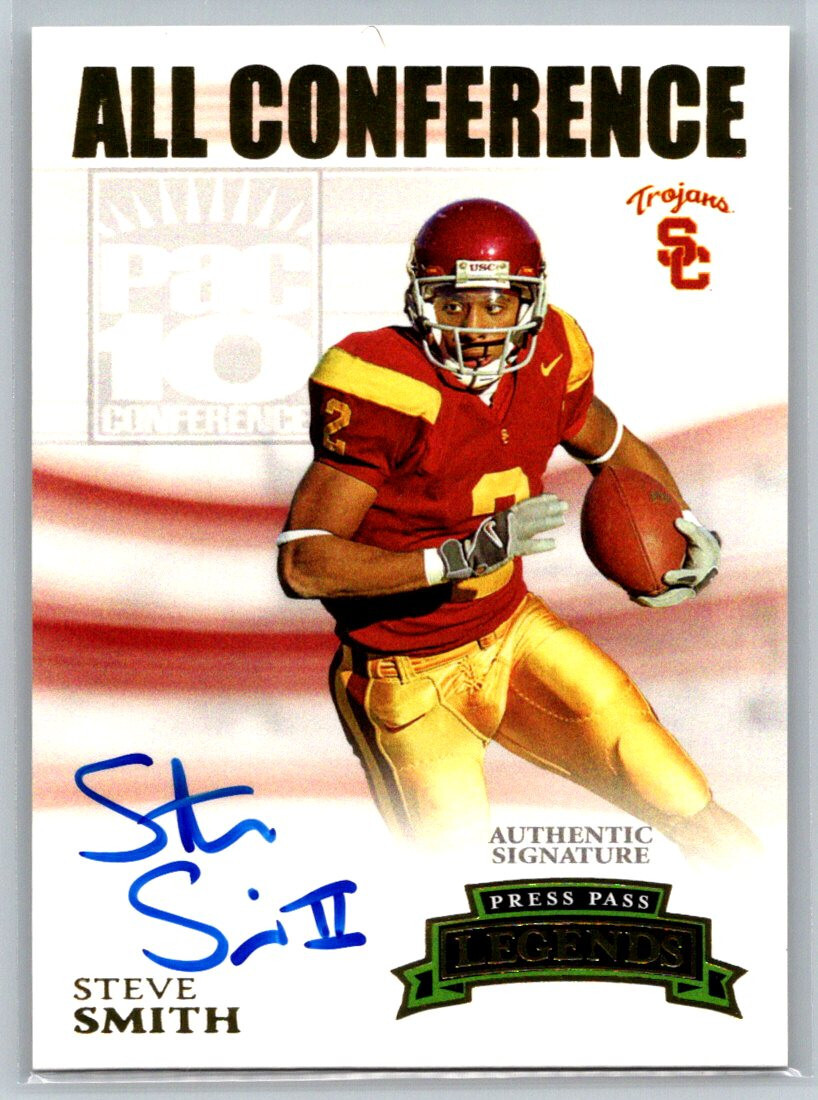 Steve Smith Rookie Auto /400 2007 Press Pass All Conference #AC-SS USC TC3445