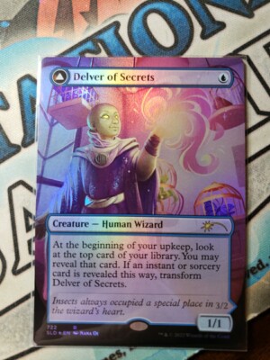Delver of Secrets Borderless Foil MTG Secret Lair From Cute to Brute English NM