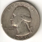USA - 1950P - Washington ¼ $ - Silver Eagle - Low Mintage - #14891RG