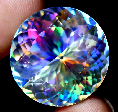 Natural Rainbow Color Mystic Quartz 48.75 Ct AAA+ Certified