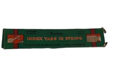 Vtg Denisson’s Index Tabs In Strips W/Original Box~Framingham,Mass~Prop/Display