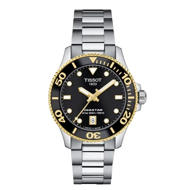 Tissot Seastar Stainless Steel Band Wristwatches
