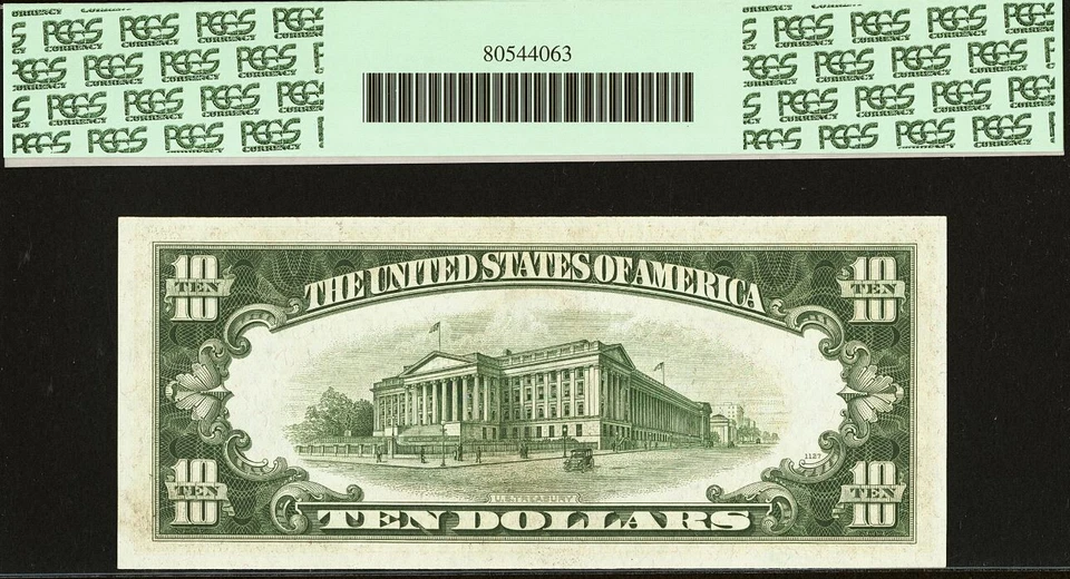 1934B $10 Federal Reserve Note PCGS Gem 65PPQ - Rare Dallas - Fr 2007-K - Image 4 of 4