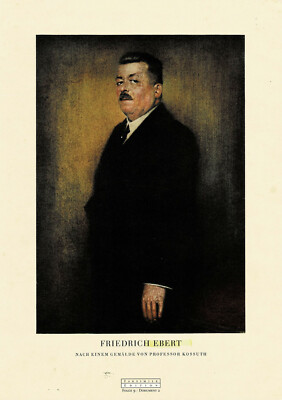 Reichspräsident Friedrich Ebert, Gemälde von Eugen Kossuth, 1923 - Replikat