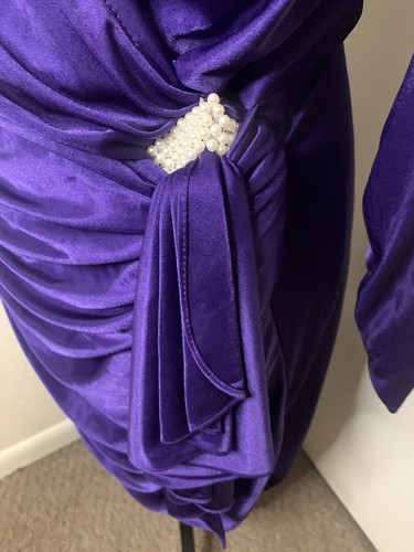 Vintage 1970’s David Rose Purple Wrap Dress 16 - Picture 6 of 16