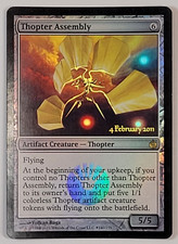 MTG Card - 1x Thopter Assembly - Mirrodin Besieged - Launch Party Promo, LP Foil