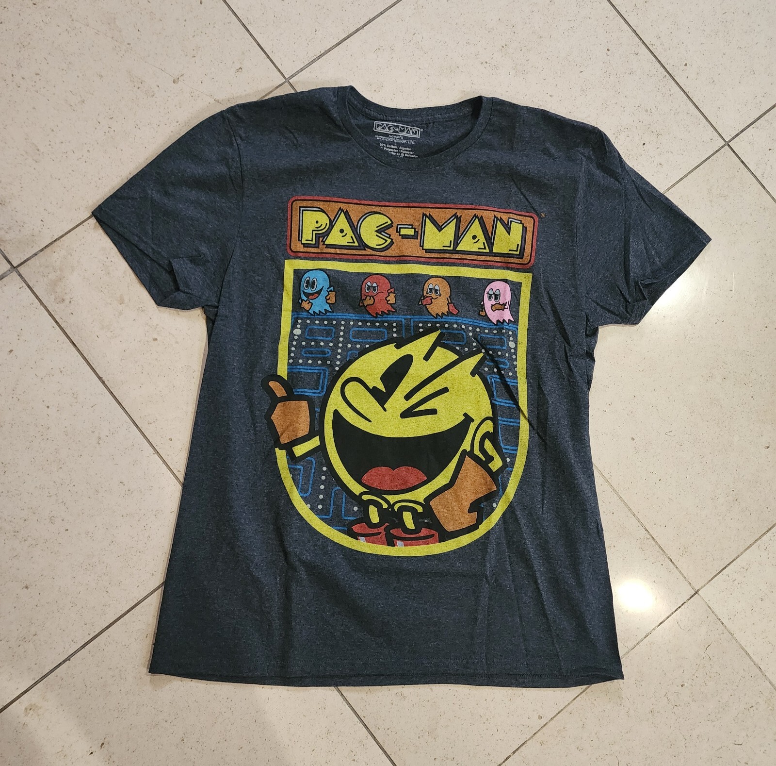 Pacman Retro Video Game Character Adult Womens T-Shirt Size Large