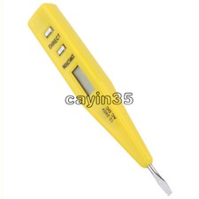 NEW LCD Digital AC/DC Voltage Detector Continuity Tester Pen 12-240V Yellow