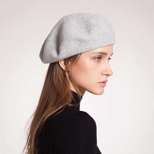 帽子 cauda compact beret gray KOMBIUDA Beret Hat for Unisex Vintage Beret Outdoor Cap