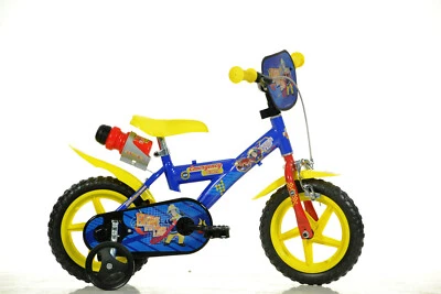 DINO BIKES 12 Zoll Kinderfahrrad Fireman Sam Original Lizenz Fahrrad Feuerwehr-Mann