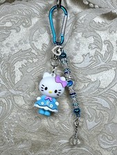 Kawaii Anime Kitty Cartoon Keychain Charm 3D Figure Rhinestone Backpack Clip