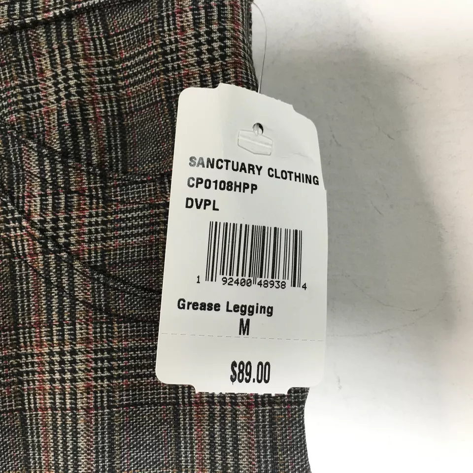 Женские леггинсы в клетку Sanctuary, размер M — коричневые/разноцветные - Изображение 4 из 4