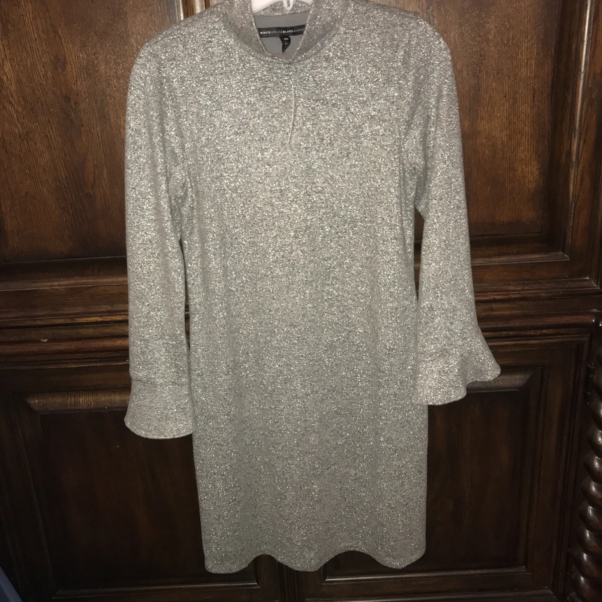 White house black market silver clearance dress